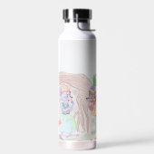 Custom Kids Artwork, zwei niedliche Maus, Blume... Trinkflasche (Links)