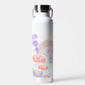 Custom Kids Artwork, zwei niedliche Maus, Blume... Trinkflasche (Vorne)