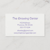 Custom Kids Artwork, zwei niedliche Maus, Blume... Visitenkarte (Rückseite)