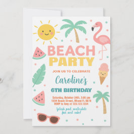 Custom Kids Beach Geburtstag Einladung & Party
