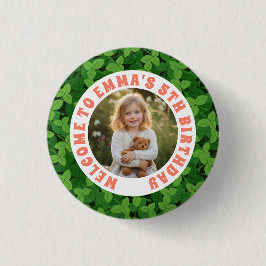 Custom Kids Birthday Button with Photo