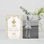 Custom Kids Dance Party Einladung (Stehend Vorderseite)