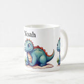 Custom Kids Dinosaurier Sublimination Kaffeetasse (VorderseiteRechts)