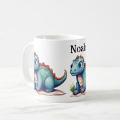 Custom Kids Dinosaurier Sublimination Kaffeetasse (Vorderseite Links)
