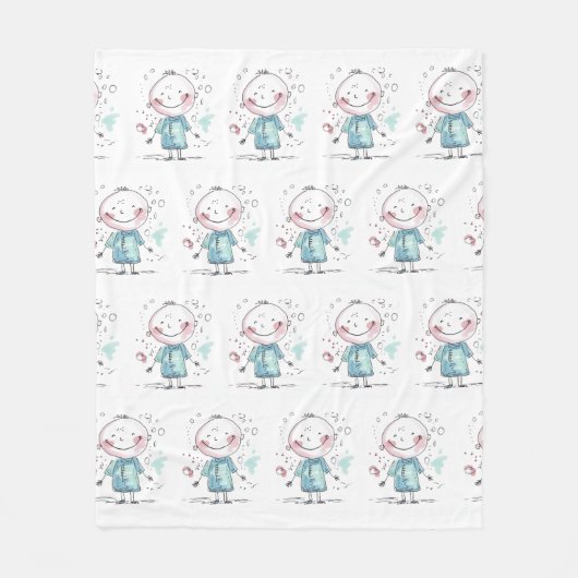 custom kids drawing fleecedecke (Vorderseite)