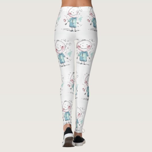custom kids drawing leggings (Rückseite)