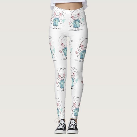 custom kids drawing leggings (Vorderseite)