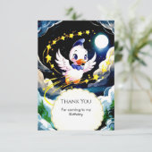 Custom Kids Duck Birthday Dankeskarte (Stehend Vorderseite)