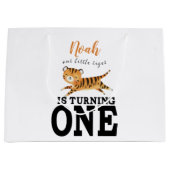 Custom Kids First Birthday Monogram Große Geschenktüte (Vorderseite)