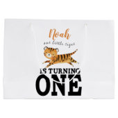 Custom Kids First Birthday Monogram Große Geschenktüte (Rückseite)