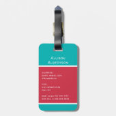 Custom Kids Food Allergie Warnmeldung ICOE Warnung Gepäckanhänger (Rückseite vertikal)