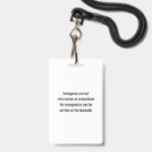 Custom Kids Food Allergy Alert Top Allergy Symbole Ausweis (Rückseite mit Lanyard)