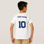 Custom Kids’ Football Tee – Name & Number  (Schwarz voll)