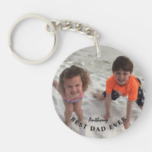 Custom Kids Foto Bester Vater je Personalisiert Schlüsselanhänger