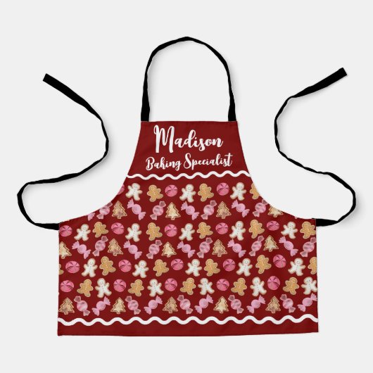 Custom Kids Holiday Baker Weihnachten Schürze (Vorderseite)