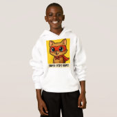 Custom Kids Hoodie - Superhero Cat with Personaliz (Vorne ganz)