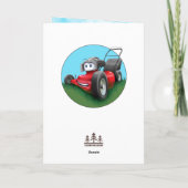 Custom Kid's Lawn Mowing Birthday Karte (Rückseite)