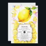 Custom Kids Lemon Birthday Einladung<br><div class="desc">Feiern Sie den besonderen Tag Ihres Kindes mit unserer "Custom Kids Lemon Birthday" Einladung! Mit lebendigen Zitronenillustrationen und einem spielerischen Design ist diese Einladung ein Set für eine fröhliche und reizvolle Geburtstagsfeier. Vollständig anpassbar und zum sofortigen Herunterladen verfügbar, ermöglicht es Ihnen, jedes Detail zu personalisieren, vom Kindernamen bis zu den...</div>