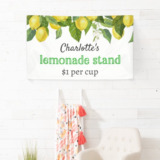 Custom Kids Lemonade Standbanner Banner (Insitu)