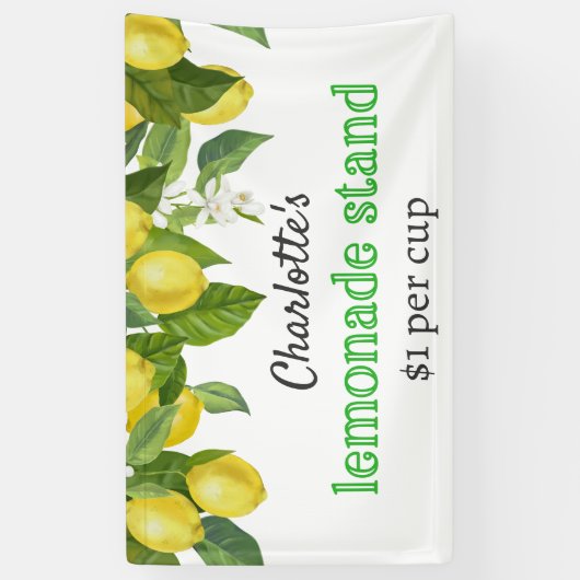 Custom Kids Lemonade Standbanner Banner (Vertikal)