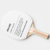 Custom Kids lustige Mama Definition schwarz-weiß Tischtennis Schläger (Seitenansicht)