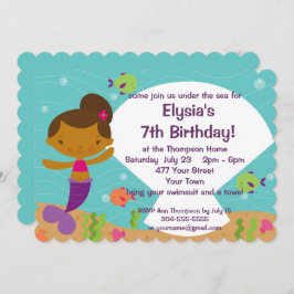 Custom Kids Mermaid Geburtstagspartei Einladung