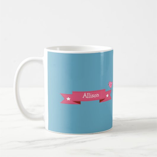 Custom Kid's Name Fun Weihnachtsgeschenk Kaffeetasse (Links)