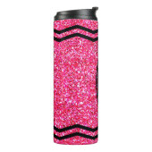 Custom Kids Name Hot Pink Glitzer Crayon Tumbler Thermosbecher (Nach links gedreht)