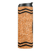 Custom Kids Name Orange Glitzer Craybler Thermosbecher (Nach links gedreht)