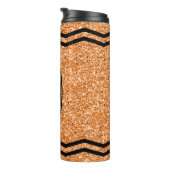 Custom Kids Name Orange Glitzer Craybler Thermosbecher (Nach rechts gedreht)