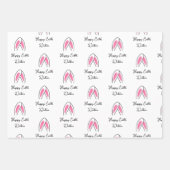 Custom Kid's Names Ostersonnige Ohren Geschenkpapier Set (Vorderseite 3)