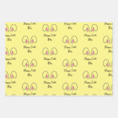 Custom Kid's Names Ostersonnige Ohren Geschenkpapier Set (Vorderseite 2)