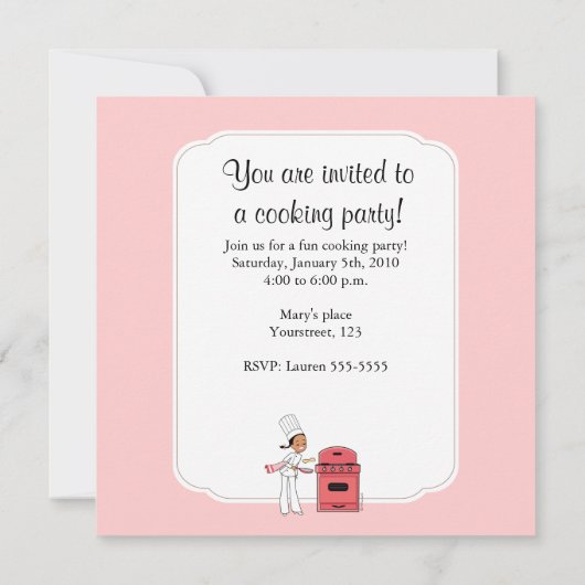 Custom Kids Party Einladung mit einzigartigem Artw (Rückseite)