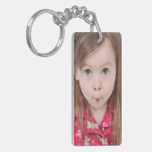 Custom Kids Photos | Cute 2 Image Personalized  Schlüsselanhänger (Vorderseite links)