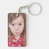 Custom Kids Photos | Cute 2 Image Personalized  Schlüsselanhänger (Rückseite)