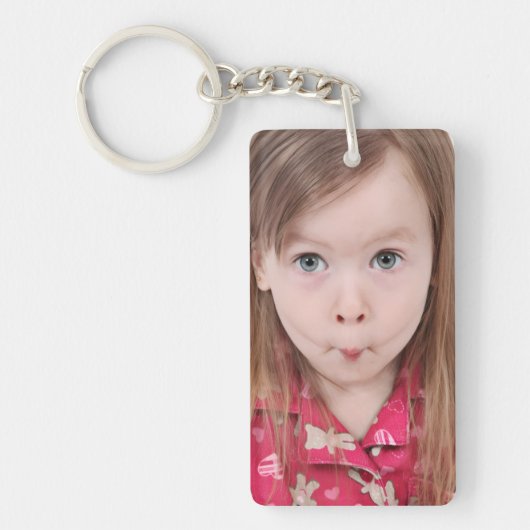 Custom Kids Photos | Cute 2 Image Personalized  Schlüsselanhänger (Vorderseite)