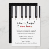 Custom Kids Piano Recital Invitation Einladung (Vorne/Hinten)