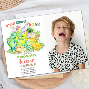 Custom Kids Prehistorisches Party einladen Einladung