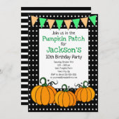 Custom Kids Pumpkin Patch Geburtstag Einladung (Vorne/Hinten)