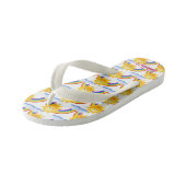 Custom Kids Rainbow Flip Flops Kinderbadesandalen (Schrägansicht)