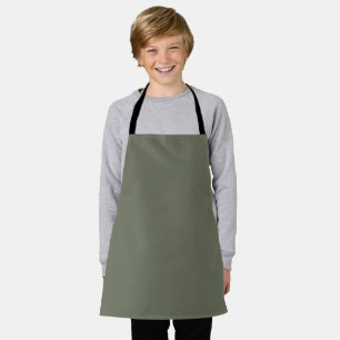 Custom Kids Schürze - Moss Green Minimalistisch
