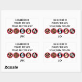 Custom Kids Sesame Nut Dairy Soy Egg Allergie Rechteckiger Aufkleber (Blatt)