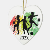 Custom Kids Soccer Player Christmas Ceramic Orname Keramik Ornament (Links)