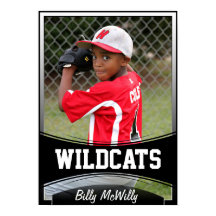 Custom Kids Sports Foto, Name und Team Poster
