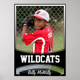 Custom Kids Sports Foto, Name und Team Poster