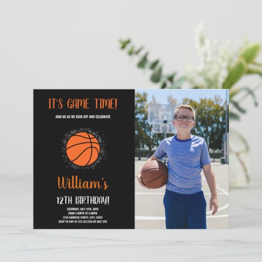 Custom Kids Sports Party laden Einladung (Stehend Vorderseite)