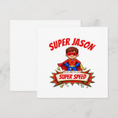 Custom Kids Superhero Name Dankeskarte (Vorne/Hinten)