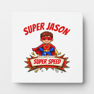Custom Kids Superhero Name & Superpower Fotoplatte