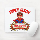 Custom Kids Superhero Name & Superpower Mousepad (Mit Mouse)