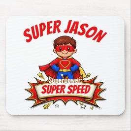 Custom Kids Superhero Name & Superpower Mousepad